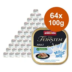 Animonda Vom Feinsten Adult Milkies in Sauce ekonominė pakuotė, drėgnas maistas katėms 64 x 100 g