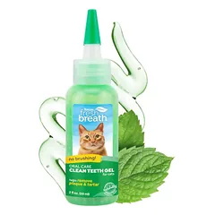 TropiClean Fresh Breath No Brushing Dental & Oral Care Gel for Cats, 59 ml