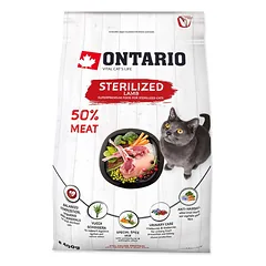 Ontario Cat Sterilised Lamb sausas maistas suaugusioms katėms sterilizuotoms su ėriena, 400 g — 3 nuotrauka