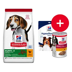 HILL'S Science Plan Canine Puppy Medium Chicken 18 kg maistas vidutinio dydžio šunims vištiena + NEMOKAMI skanėstai