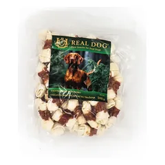 Real Dog SNACKS Kaulas su mazgais, apsuktas triušiena 500g