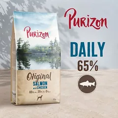 Purizon su lašiša ir vištiena Adult – nauja produktų linija Daily 65, sausas maistas šunims, Ekonominė pakuotė: 2 x 12 kg — 2 nuotrauka