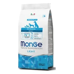 Monge Light adult sausas pašaras (lašiša ir ryžiai) 2,5kg