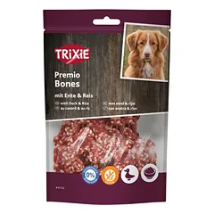Trixie Premio kauliukai su antiena ir ryžiais, skanėstas šunims, 80 g