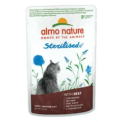 Almo Nature Holistic Sterilised su jautiena, drėgnas maistas katėms 70 g