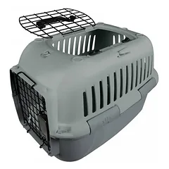 Europet Bernina transportavimo narvas katėms ir šunims, M/L, su metalinėmis durelėmis, pilkas, 49x32x32 cm