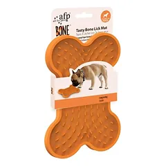 AFP Leckmatte Knochen/Tasty Bone Lick Mat orange