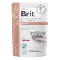 Brit GF Veterinary Diets kons. katėms maiš. Renal 85g nuotrauka