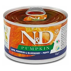 Farmina N&D Dog Pumpkin Mini Puppy Lamb, Pumpkin & Blueberry 140 g