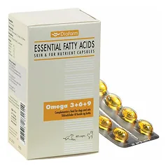 Diafarm Omega 3+6+9 kapsulės šunims ir katėms sveikai odai ir kailiui, N40