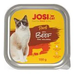 JosiCat Paté with Beef paštetas katėms su jautiena, 100 g nuotrauka