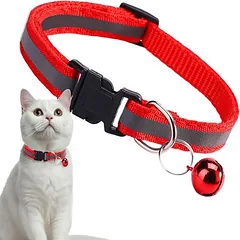 CoolPetGear šviesą atspindintis antkaklis katėms, Raudona — 2 nuotrauka