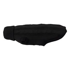 Wolters Zopf-Strickpullover für Mops & Co. schwarz