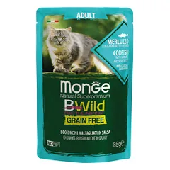 Monge BWild Adult konservai su menke, krevetėmis ir daržovėmis katėms