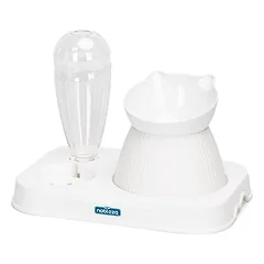 Nobleza 2in1 vandens ir maisto dubenėlių rinkinys katei, baltas, 29x19.6x20.6cm