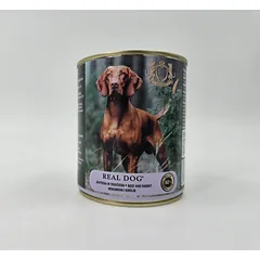 Real Dog SP Konservuotas visavertis subalansuotas pašaras suaugusiems šunims su jautiena ir triušiena 800 g parduotuvėje Petz.lt