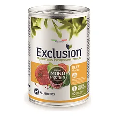 Exclusion Mono Protein Mediterraneo konservai šunims su jautiena, 400 g