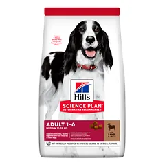 Hills Science Plan Canine Adult Medium Lamb and Rice sausas maistas vidutinių veislių šunims, 14 kg