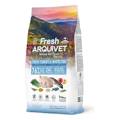 ARQUIVET Fresh Senior Light Pusiau drėgnas maistas vyresniems žmonėms Kalakutiena ir balta žuvis 10 kg