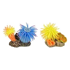 Flamingo akvariumo dekoracija Leo anemonė, Matmenys: 10 x 7 x 7 cm — 2 nuotrauka