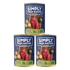 SIMPLY FROM NATURE Šlapias šunų maistas Ožkiena su bulvėmis 3 x 400 g