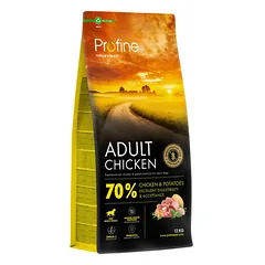 Profine Adult Chicken visavertis sausas maistas suaugusiems šunims su vištiena, su mažai grūdų, 12 kg