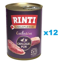RINTI Singlefleisch Exclusive Poultry Gryna monoproteinų paukštiena 12x400 g