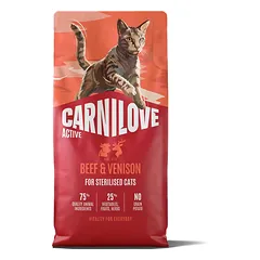Carnilove Active Adult Beef & Venison Sterilised sausas maistas katėms