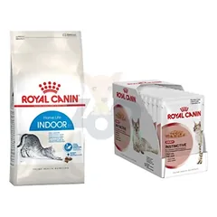 ROYAL CANIN Indoor 10kg + ROYAL CANIN Instinctive + 7 12x85g konservas (Padažas)