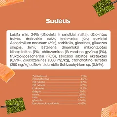 Begrūdis suaugusių šunų pašaro papildas-skanėstas su lašiša, 150 g — 5 nuotrauka