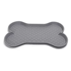 Nobleza dubenėlių padėklas, kaulo formos, pilkas, 58,4×42,5×3,1cm