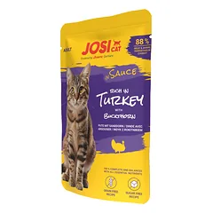 JosiCat Rich in Turkey in Sauce, 85 g – konservai katėms su kalakutiena padaže