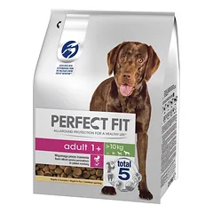 PERFECT FIT Adult 1+ sausas visavertis ėdalas suaugusiems didelių veislių šunims su daug vištienos 2,6 kg