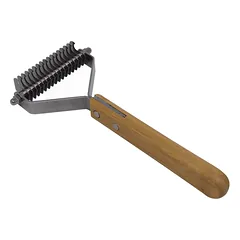 Bamboo Groom Dematting šukos su 17 dantų - bambukinės šukos šunims ir katėms, 17 kabliukų