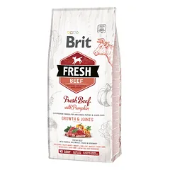 Brit Fresh Beef Pumpkin Puppy Large sausas pašaras didelių veislių šuniukams ir jauniems šunims su jautiena ir moliūgu, 12 kg