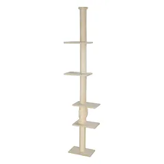 Kačių drąskyklė PawHut 42,5x26,5x275cm., kreminės spalvos