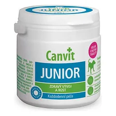 Canvit Junior vitaminai šuniukams ir jauniems šunims sveikam augimui, 100 g