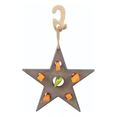 Trixie Play And Snack Star medinis žaislas graužikams su vieta skanėstams, 14 x 17 cm, pilkas — 2 nuotrauka