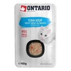 Ontario drėgnas maistas (sriuba) katėms su tunu ir daržovėmis, 40 g