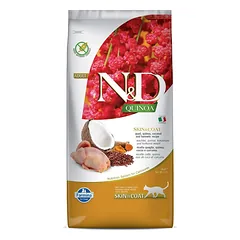 FARMINA N&D QUINOA - CAT Dry SKIN&COAT Quail&Coconut ADULT 5 kg
