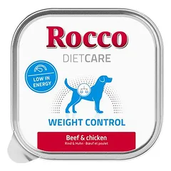 Rocco Diet Care Weight Control su jautiena ir vištiena, drėgnas maistas šunims, lėkštelė 150g