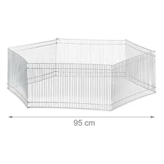 Lauko narvas graužikams Relaxdays 10025127.0, stačiakampis arba šešiakampis, Sidabrinis, 95 × 27 × 50 cm — 4 nuotrauka