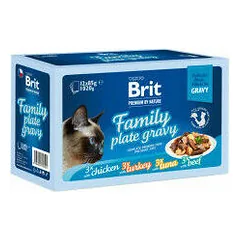 Brit Care Cat Delicate filė padaže Family Plate, drėgnas maistas katėms 1020 g (12 x 85 g) — 2 nuotrauka
