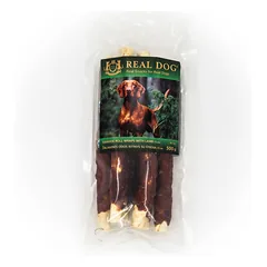 RD-160 REAL DOG SNACKS Žaliaminės odos ritinys su ėriena 25cm 500g