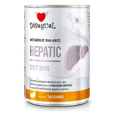 Disugual Veterinarinis drėgnas HEPATIC kalakutienos ėdalas šunims (suaugusiems) 400g