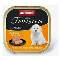 Animonda Vom Feinsten Dog Puppy su paukštiena ir kalakutienos širdelėmis, drėgnas maistas šuniukams 150 g parduotuvėje 1petshop.lt