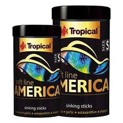 Tropical Soft Line America S maistas visaėdėms ir mėsėdėms Amerikos žuvims, minkštas 100 ml — 4 nuotrauka
