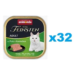ANIMONDA Vom Feinsten Adult su kalakutu ir triušiu 32x100 g