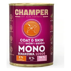 CHAMPER Coat Skin Lašišos monoproteinų ėdalas šunims 400 g