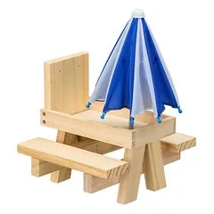 Voverių lesyklėlė Relaxdays 10049948_137, su stalu ir skėčiu, 28 × 29 × 28 cm — 5 nuotrauka